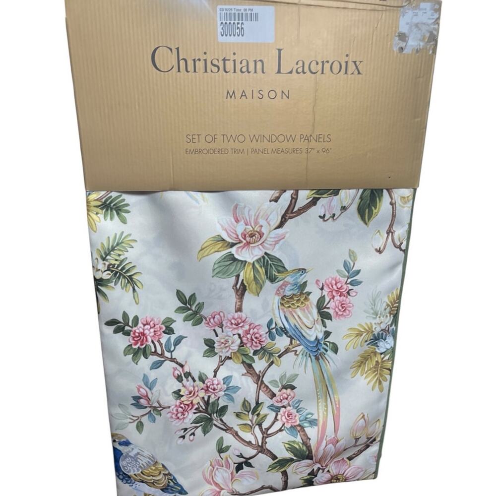 Christian Lacroix Maison Set of Two Window Panels 37" x 96" NWT